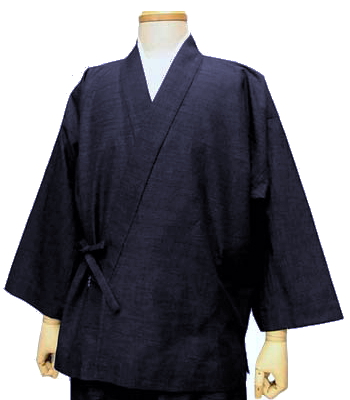 三河木綿の作務衣(藍鉄)